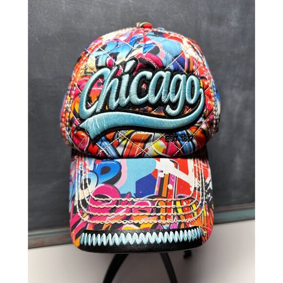 Robin Ruth Accessories - Robin Ruth Graffiti Chicago Cap/Hat Adjustable Ball‎ Cap Urban Art Unisex